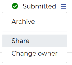 Highlighting the 'Share' link