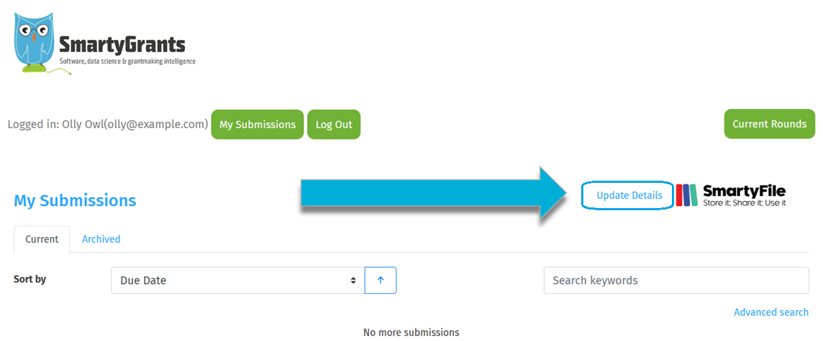 Highlights the Update Details link
