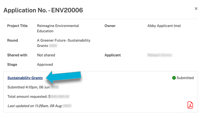 An arrow points to the Form Name within the pop-up window