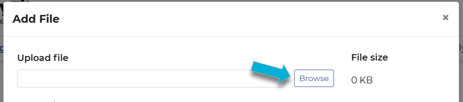 Arrow points to the 'browse' button